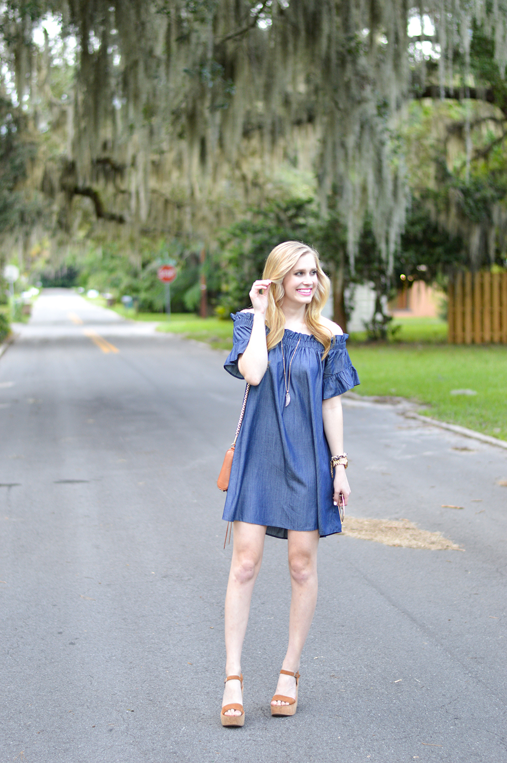 Thistle and Finn: Off the Shoulder Chambray