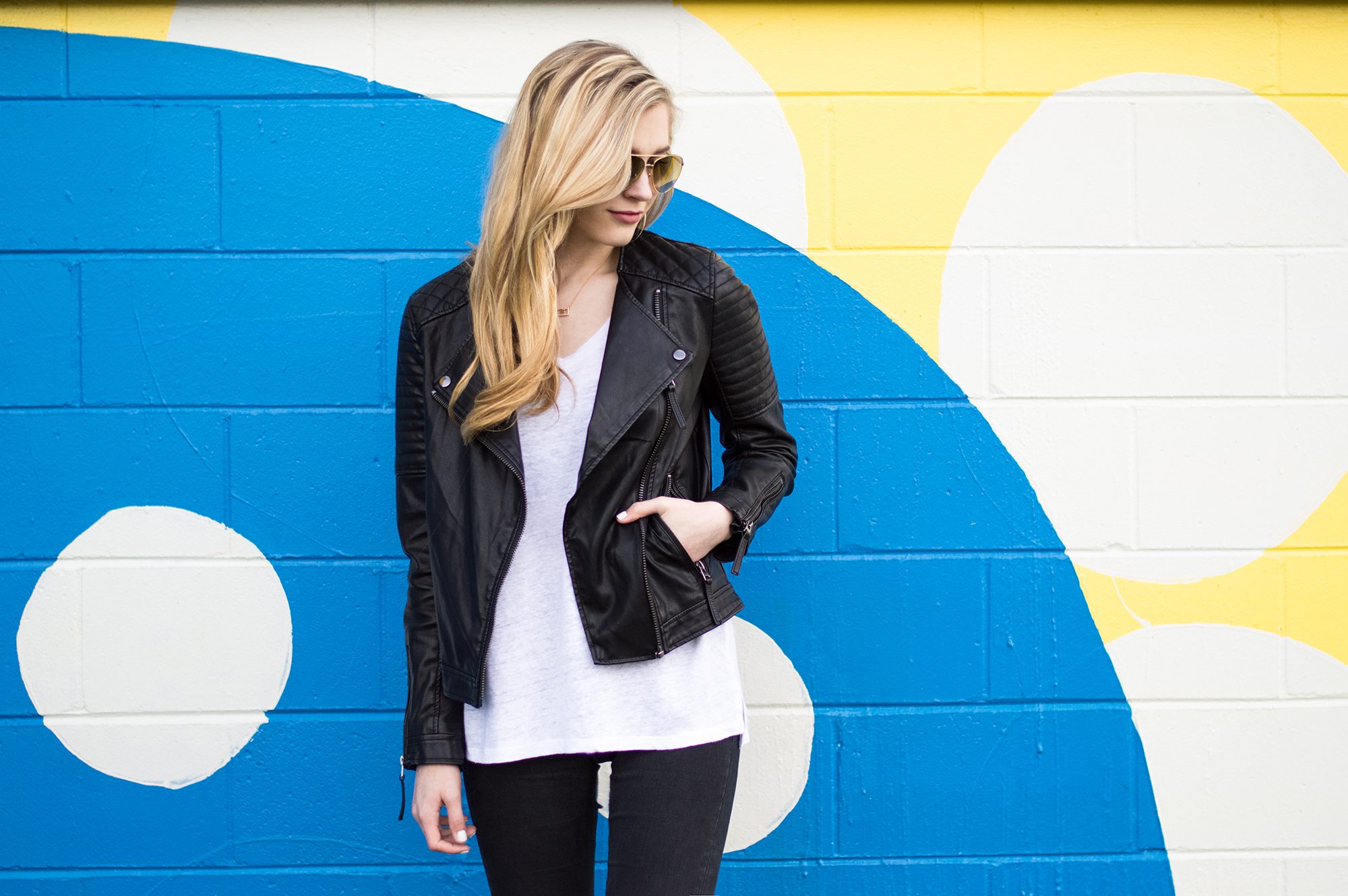 old navy black leather jacket